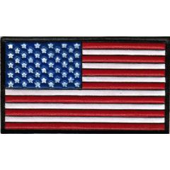 Embossed painted 3.75 x 2.25 in Left Sleeve Stars Forward.