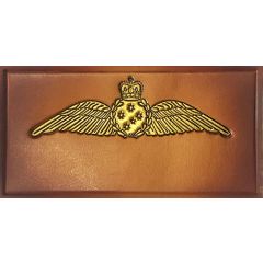 embossed and painted, Shaded, Gold with black outline.