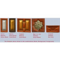 Rank Embossed Leather