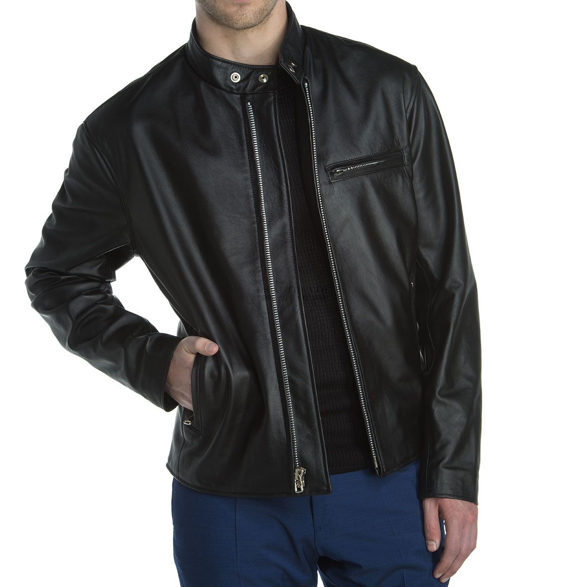 The Sportster Leather Jacket_by US AUTHENTIC