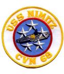 USS Nimitz CVN 68 embroidery patch